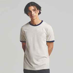 Ringer T-Shirt for Men Green and <b>White</b> Soft Cotton Custom Print Ready Wholesale Unisex Ringer <b>Tee</b> Shirts - Product Image 2