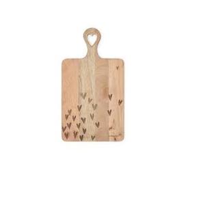 Ensemble de deux blocs hachoirs en bois brun pour la cuisine. Planche à découper attrayante pour les légumes et les fruits. - Product Image 2