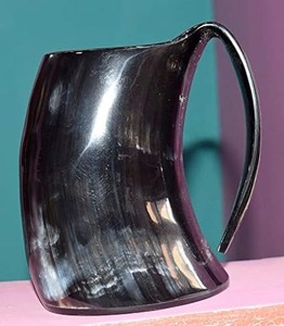 Taza de Cuerno Natural Pulido de Estilo Nórdico Premium Hecha a Mano |   Artículos de Bar con Estilo Animal para Decoración del Hogar - Product Image 2