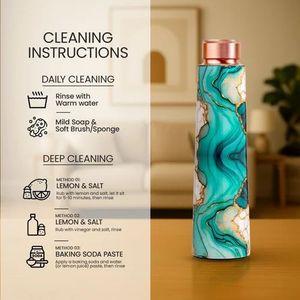 Grande bouteille d'eau en cuivre écologique, style Zen asiatique, récipient portable en cuivre pur, pour la maison, le bureau, l'extérieur, boisson naturelle Vedela - Product Image 2