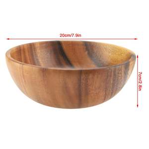 Ensemble de bol de service en bois naturel fabriqué à la main personnalisé de haute qualité hautement poli sculpté pour la maison hôtel restaurant pour l'inde - Product Image 2