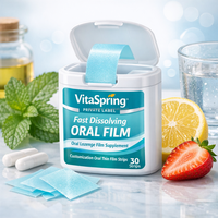 VitaSpring Marque Privée Film Oral à Dissolution Rapide, Comprimé Dissoluble Oral, Personnalisation de Compléments Alimentaires sous Forme de Film Oral, Bandes de Film Oral Fin