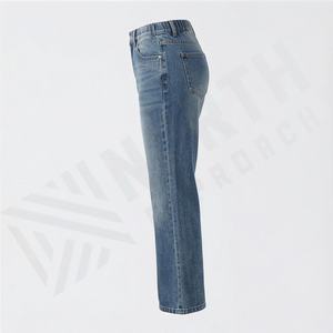 OEM Service Loose Fit Wide Leg Flare Pant High Quality <b>Soft</b> Fabric Winter Wear Fleece Pants Customized Fashion Ladies <b>Jeans</b> - Product Image 3
