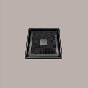 <b>Mini</b> Square Plastic Serving Tray 100 <b>Pcs</b> Black Single Portion Medorino 6.5x6.5 cm Alcas - Product Image 1