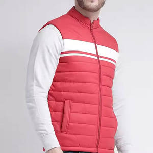 Chaleco acolchado de color sólido de tela cómoda Servicios OEM Ropa de calle Impermeable Tamaño personalizado Chaleco acolchado de invierno para hombre - Product Image 5