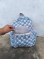 Sac à dos de luxe 100 % coton pour femme, style bohème, avec fermeture éclair, durable, portable, grand sac de voyage pour étudiants, mode et pique-niques