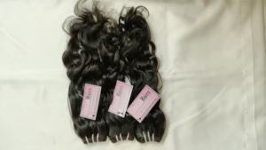 Extensions de cheveux humains vierges indiens bruts, donneur unique, double trame, non traités, bouclés, cuticules alignées, Temple High, 100% cheveux humains - Product Image 3