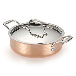 Casserole martelée dorée Modern Feast pour servir des plats chauds élégants dans un buffet et un banquet - Product Image 4