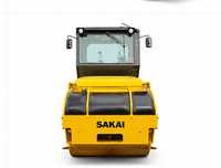 Compacteur routier vibrant à double tambour SAKAI SW880 d'occasion, compacteur d'asphalte tandem, matériel de construction à vendre