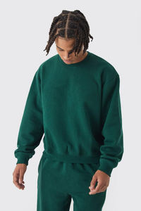 ชุดวอร์มลำลองแบบสวม คอกลม ผ้าคอตตอนผสมโพลีเอสเตอร์ 100% ระบายอากาศ แห้งเร็ว ทรงปกติ ปี 2026  พร้อมปักโลโก้ตามสั่ง - Product Image 3