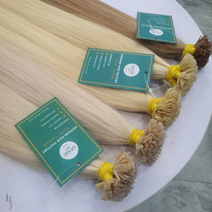 Extensions de cheveux en kératine ultra-lisses, 100% cheveux humains, doux et sans nœuds, cheveux bruts, couleur personnalisée, super double drawn - Product Image 6