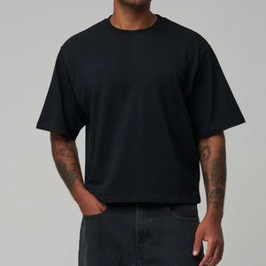 Custom Made Premium Quality <b>Men's</b> Boxy Fit T-Shirt 100% Cotton OEM Service Low MOQ <b>Men</b> Boxy Fit T Shirt - Product Image 1