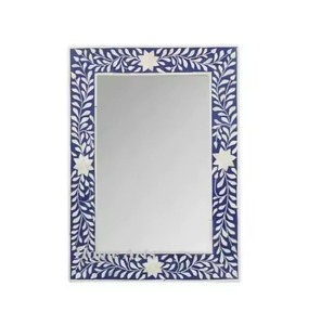 High Quality Unique Modern Design Bone Inlay Round Shape <b>Mirror</b> <b>Frame</b> for Bathroom Wall Use - Product Image 2