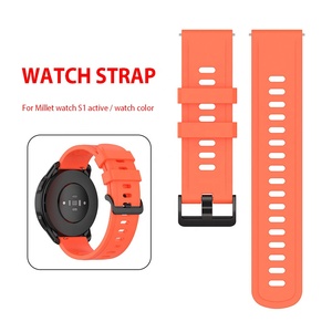Correa de Repuesto Somiis para <span class=keywords><strong>MI</strong></span> Watch <span class=keywords><strong>S1</strong></span> Active, Banda de Color Naranja y Blanca, Accesorios para Reloj Inteligente - Product Image 5