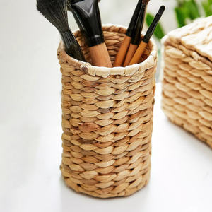 Handmade <b>water</b> hyacinth desk <b>pen</b> holder office workspace organizers pencil stationery stand - Product Image 1