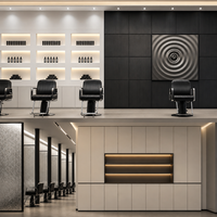 Meubles de salon de coiffure Wabi Sabi, meubles de salon, présentoir LED, mobilier d'extérieur, présentoir de parfums, vitrine de restaurant