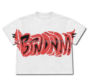 OEM venta al por mayor Unisex Boxy Fit camiseta personalizada impresa bordada 100% algodón luz característica cuello redondo ajustado para hombres patrón sólido - Product Image 3