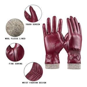 Professionnel meilleurs gants d'habillage qualité supérieure peau de mouton cuir mode hommes femmes robe gant - Product Image 3