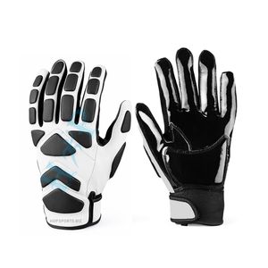 Guantes de fútbol americano para liniero, palma acolchada para resistencia a impactos, guantes de fútbol americano de alta adherencia y palma acolchada duradera - Product Image 2