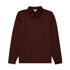 Sweat-shirt polo en boucle premium pour homme, 100% coton, bordure en élasthanne côtelée, coupe décontractée, fermeture à boutons en corne, tricot - Product Image 4