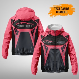 Custom 100% Polyester Windbreaker Hood <b>Winter</b> Soccer Team Training <b>Jacket</b> <b>Waterproof</b> Sublimation Zipper Outdoor Training Gear - Product Image 4