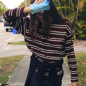 Vêtements de salon bio écologiques de haute qualité pour femmes Logo personnalisé Sweat-shirt à manches longues Ensemble de pantalons de survêtement pour l'hiver Non tissé - Product Image 6