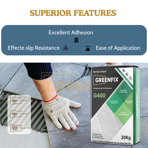 Adhesivo para Azulejos Cementicio GREENFIX C1T, Fuerte Adhesión, Bolsa de 20 kg, Proveedor Confiable de Vietnam, Mortero Duradero y Ecológico - Product Image 5
