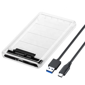 FYX portátil de alta velocidad de 2,5 pulgadas SATA <span class=keywords><strong>USB</strong></span> 3,0 caja de disco duro para ordenador portátil externo transparente SSD <span class=keywords><strong>HDD</strong></span> carcasa gran oferta de plástico - Product Image 1
