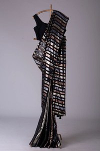 MOST PICKED BANARASI SOFT SILK COOPER ZARI WEAVING WORK SAREE WITH UNSTITCHED BLOUSE GREEN - Product Image 4