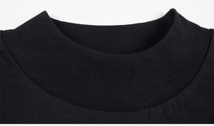 เสื้อยืดคอกลมผู้ชาย ผ้าฝ้าย 100% ทรงหลวม สไตล์ถัก สำหรับฤดูร้อน  รับสกรีนโลโก้ - Product Image 2