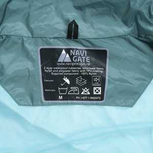 นำทางเสื้อแจ็กเก็ตกลางแจ้งแบบนิ่มสองชั้นกันน้ำฟิตเนสสไตล์ลำลองคอตั้งซิปปิดโพลีเอสเตอร์ - Product Image 5