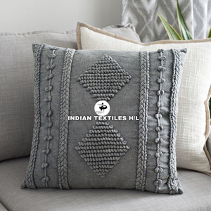 Decorative Boho Cushion <b>Cover</b> Boho Pillow <b>Cover</b> Weaving Handmade Pillowcase Bohemian Home Decor Cushion <b>Cover</b> Handwoven By ITHL - Product Image 2