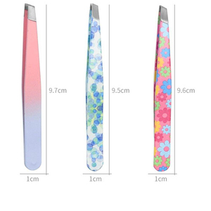 Pinces à cils professionnelles de qualité supérieure en acier inoxydable arc-en-ciel, outils d'extension de cils, anti-magnétiques, pointe lisse, poignée confortable, haute qualité - Product Image 6