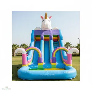 Tobogán Inflable Gigante de Unicornio para Exteriores, Equipo de Entretenimiento - Product Image 1