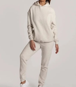 Dernier style de survêtement vintage court automne hiver Design solide deux pièces tenues de plein air décontractées ensemble de prix de gros confortable - Product Image 1