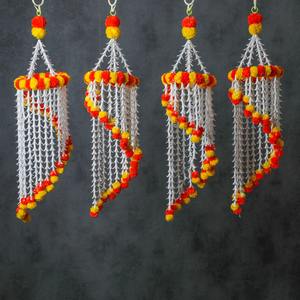 Lustre à fleurs, décoration murale, décoration d'intérieur de jardin, Jhoomar de fleurs, décoration tendance, décor de festival, Jhumar artificiel - Product Image 1