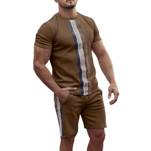 Conjunto de Ropa Casual de Verano de Dos Piezas, Camiseta y Pantalones Cortos, Conjunto Personalizado de 2 Piezas para Hombre, Chándal de Verano de Alta Calidad, Transpirable, con Logotipo OEM - Product Image 1
