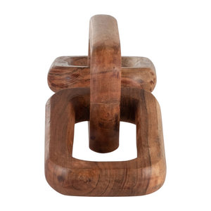 Escultura de cadena de madera rústica, decoración de mesa de oficina moderna para el hogar, sala de estar estante para, acento - Product Image 1