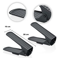 Range-chaussures moderne multifonctionnel réglable, double, noir, rotatif et pliable, en plastique, pour cuisine, salon et rangement d'outils