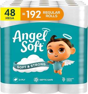 Papier toilette Angel Soft, 48 méga rouleaux = 192 rouleaux réguliers, papier hygiénique 2 plis - Product Image 4