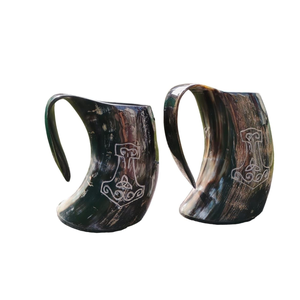 Taza de Cuerno de Búfalo Ecológica Hecha a Mano, Taza de Café Térmica a Prueba de Fugas, Apta para Lavavajillas - Product Image 1