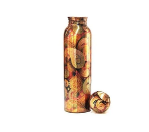 100% bouteille à boire en cuivre 100% bouteille d'eau en cuivre isolé pur imprimé pour boire meilleure vente vente - Product Image 3