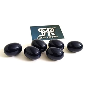 Cuentas de Resina Ovaladas Azul Marino Elegantes, Cuentas de Ángel Artesanales Ecológicas con Superficie Pulida para la Fabricación de Joyas, Accesorios de Bricolaje, Moda con Estilo - Product Image 4