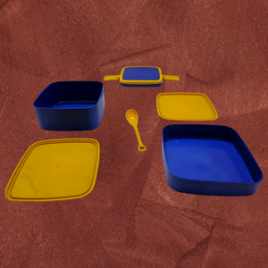 VKL Airtight Portable Heat Resistant Plastic Food Storage 2 Tier Lunch Box Container Set - Product Image 4