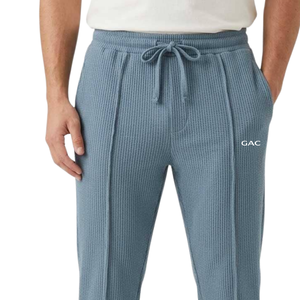 Mens Waffle Knit <b>Jogger</b> Pants Drawstring Elastic Waist <b>Slim</b> Fit Casual Lounge Sweatpants Soft Stretch Tapered Trousers Pockets - Product Image 4