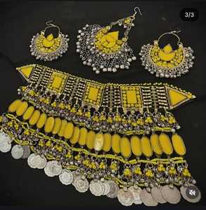 Ensembles de bijoux en acier inoxydable traditionnels afghans pour femmes vente en gros à bas quantité minimale de commande client exigeant des prix bon marché - Product Image 4