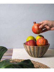 Grand saladier en bambou poli, écologique, de forme ronde, nouveau design pour les salades et les fruits par Saniya Handicrafts - Product Image 4