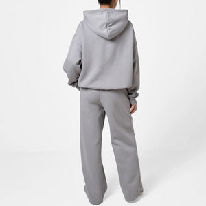 Sweat-shirt à capuche et pantalon de survêtement en coton 100% sur mesure MOVATEXTILE, 300 g/m², poids lourd, broderie streetwear d'hiver - Product Image 4