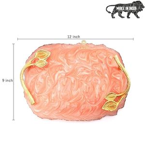 Plateau de service en résine marbrée décoratif personnalisé de luxe Plateaux de rangement pour salle de bain d'hôtel faits à la main - Product Image 3