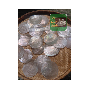 Disco de fregona blanco hecho a mano de alta calidad al por mayor tallado recursos naturales de playas para decoración del hogar o regalos - Product Image 4